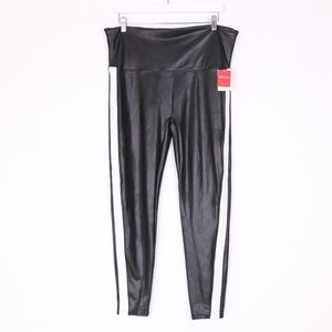 Spanx Faux Leather Tuxedo Stripe Leggings NWT